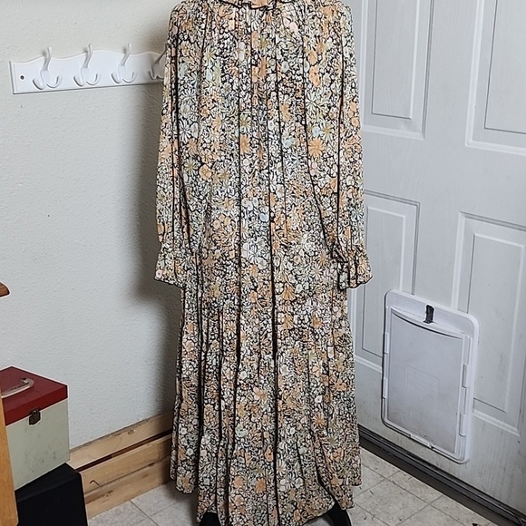 Free People Feeling Groovy Floral Maxi Dress XS Boho Prairie - Picture 4 of 12